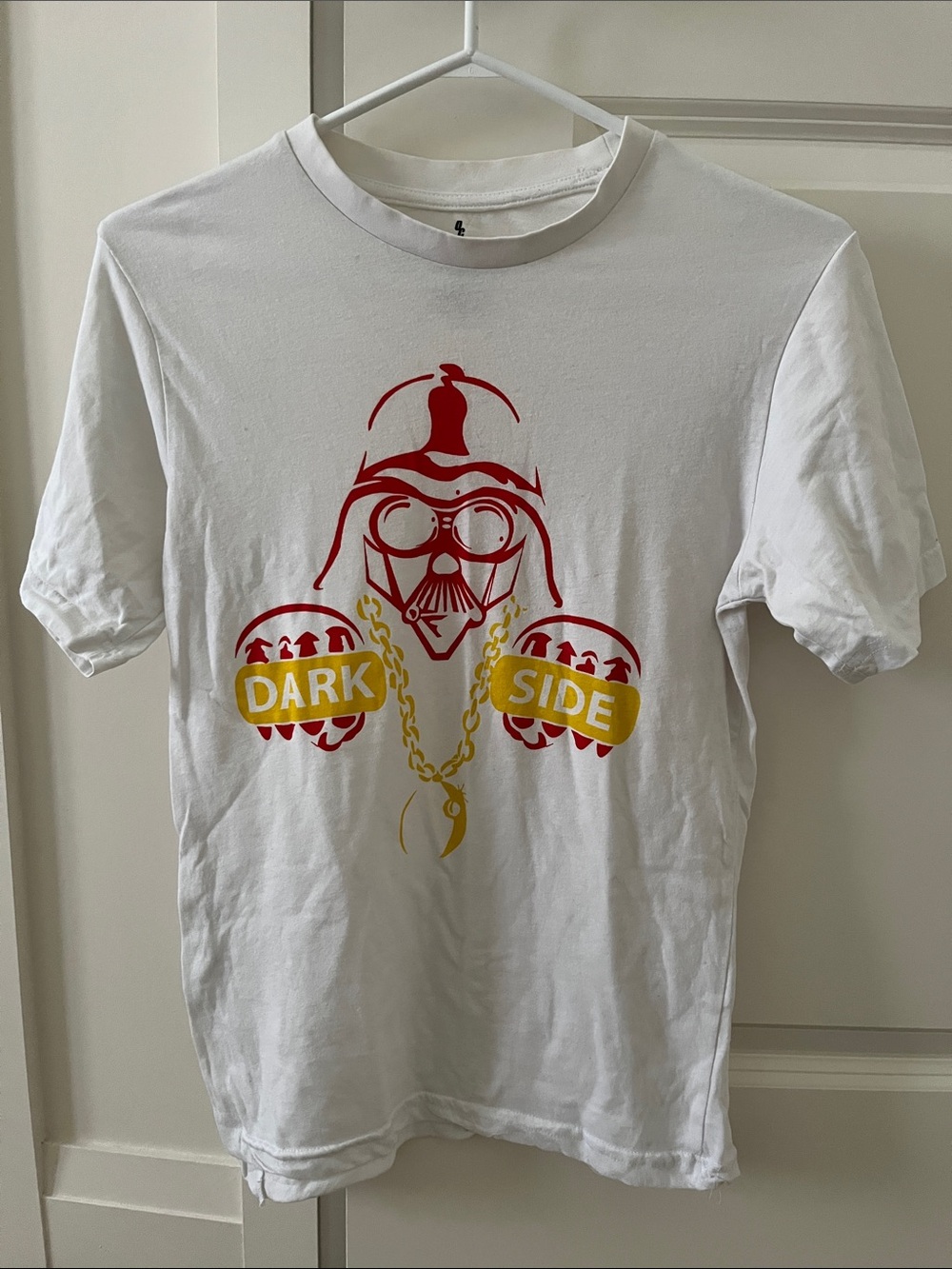 White 'Dark Side' Graphic T-Shirt